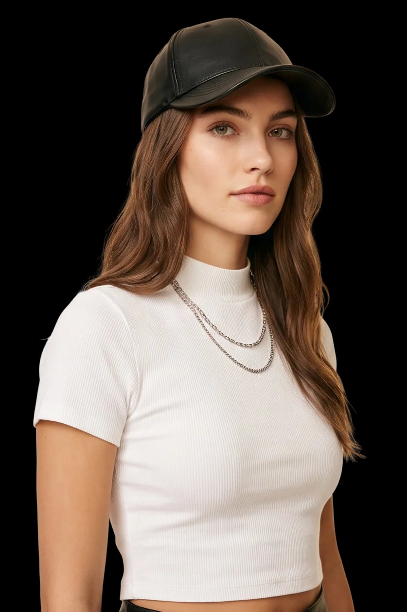 Short-Fit Basic Mock Neck T-shirt 2