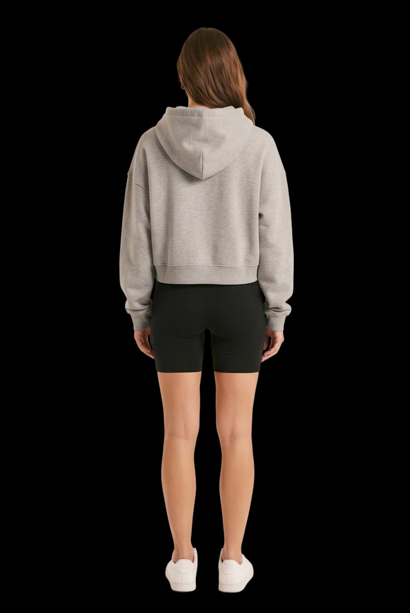 Oversized-Fit Cropped Hooded Sweatshirt 4