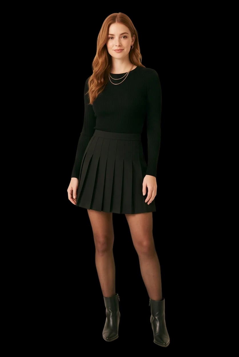 High-Waist Pleated Mini Skirt 3