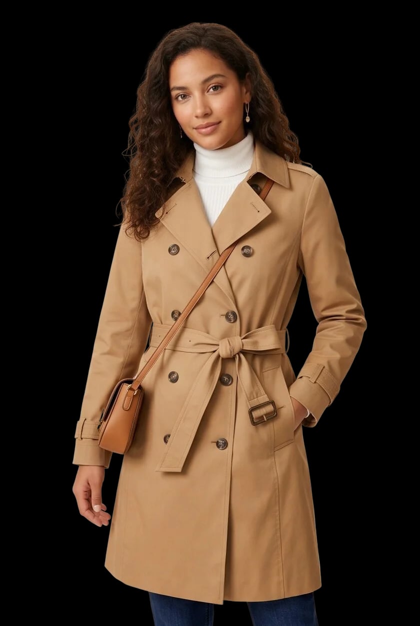 Belted Double-Breasted Trench Coat 3