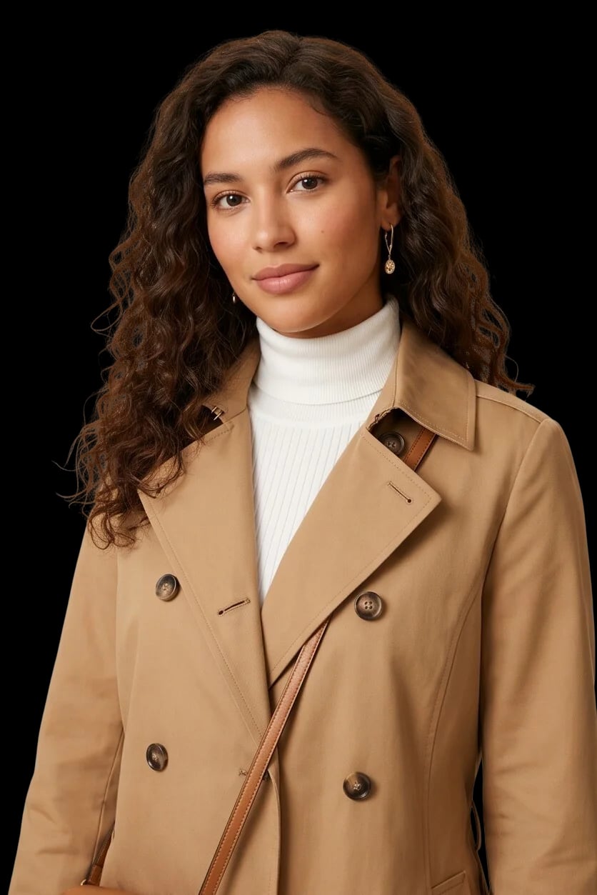 Belted Double-Breasted Trench Coat 1