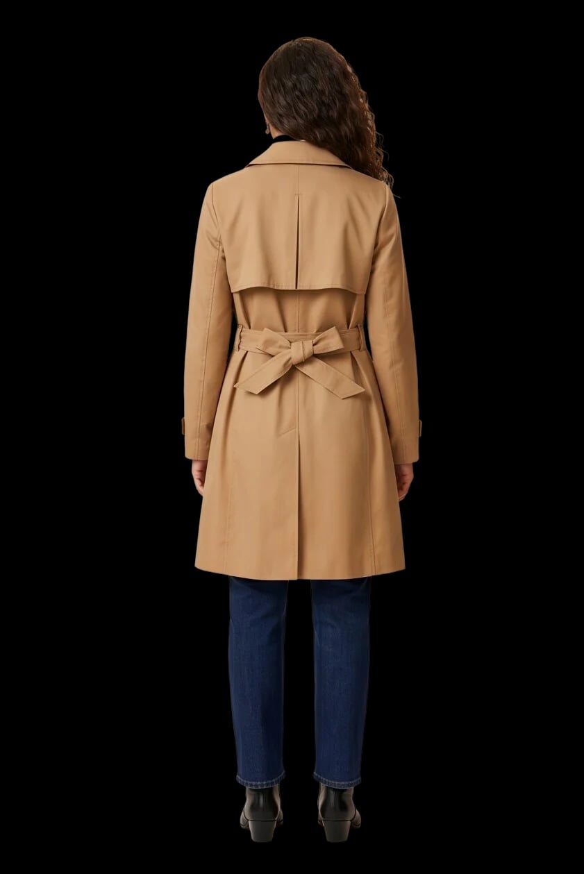 Belted Double-Breasted Trench Coat 4