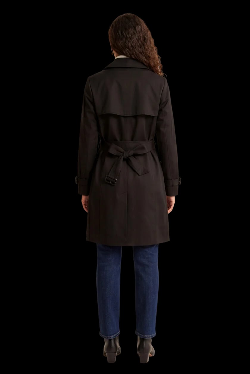 Belted Double-Breasted Trench Coat 6