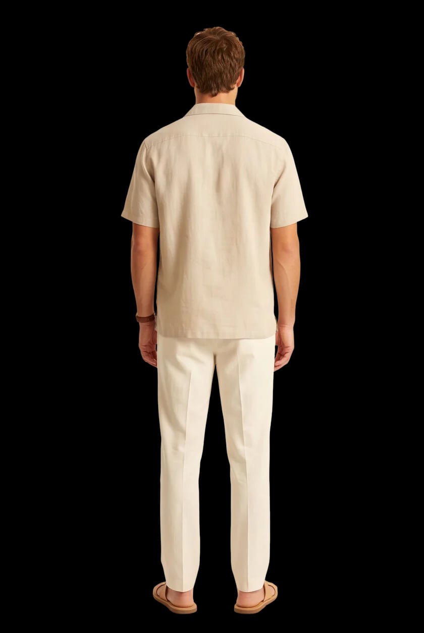 Relaxed-Fit Camp Collar Linen Shirt 4