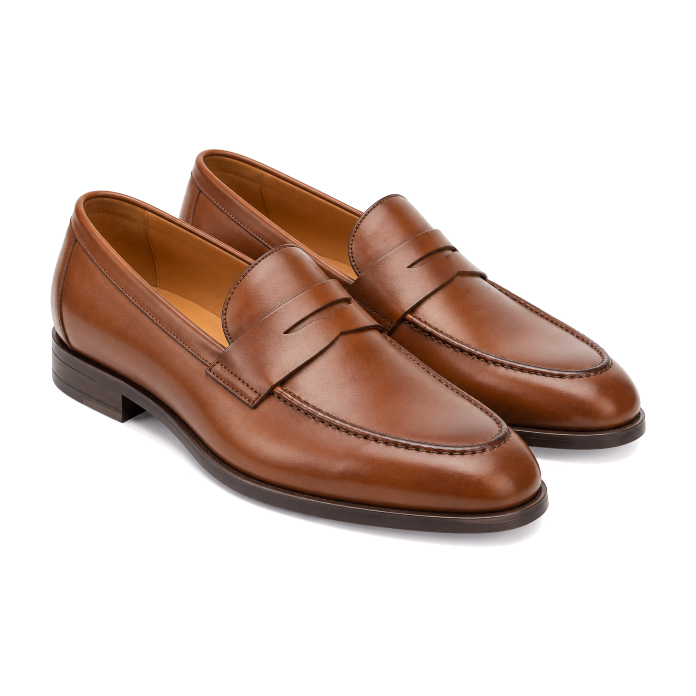 Apron-Toe Penny Loafers