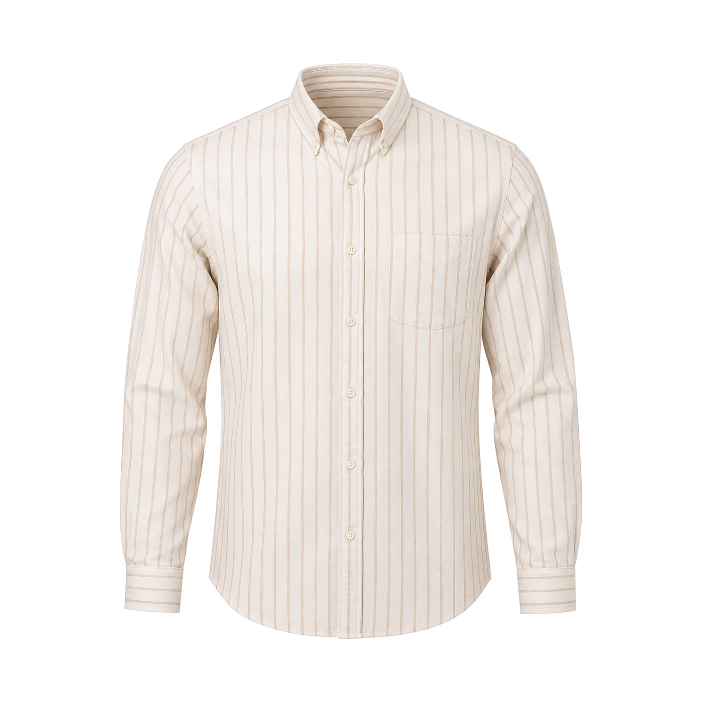Band-Collar Everyday Shirt in Ivory