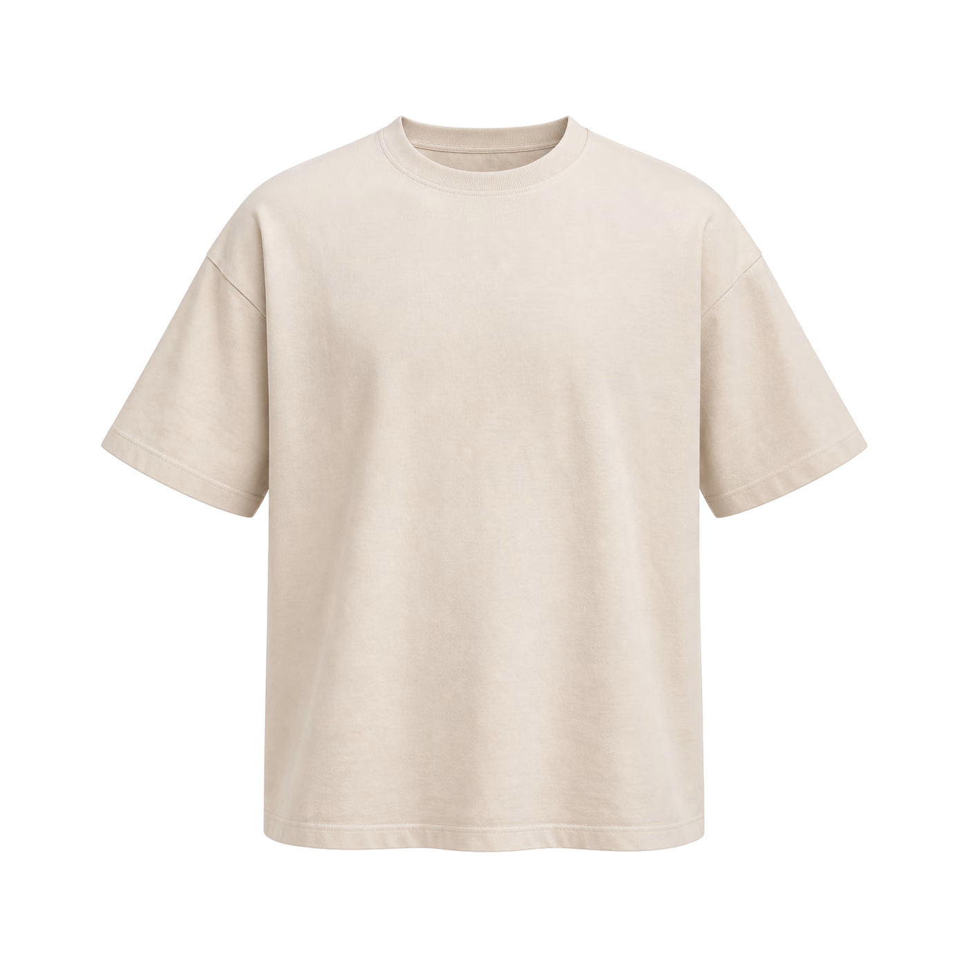 Heavyweight-Look Boxy Tee in Ecru
