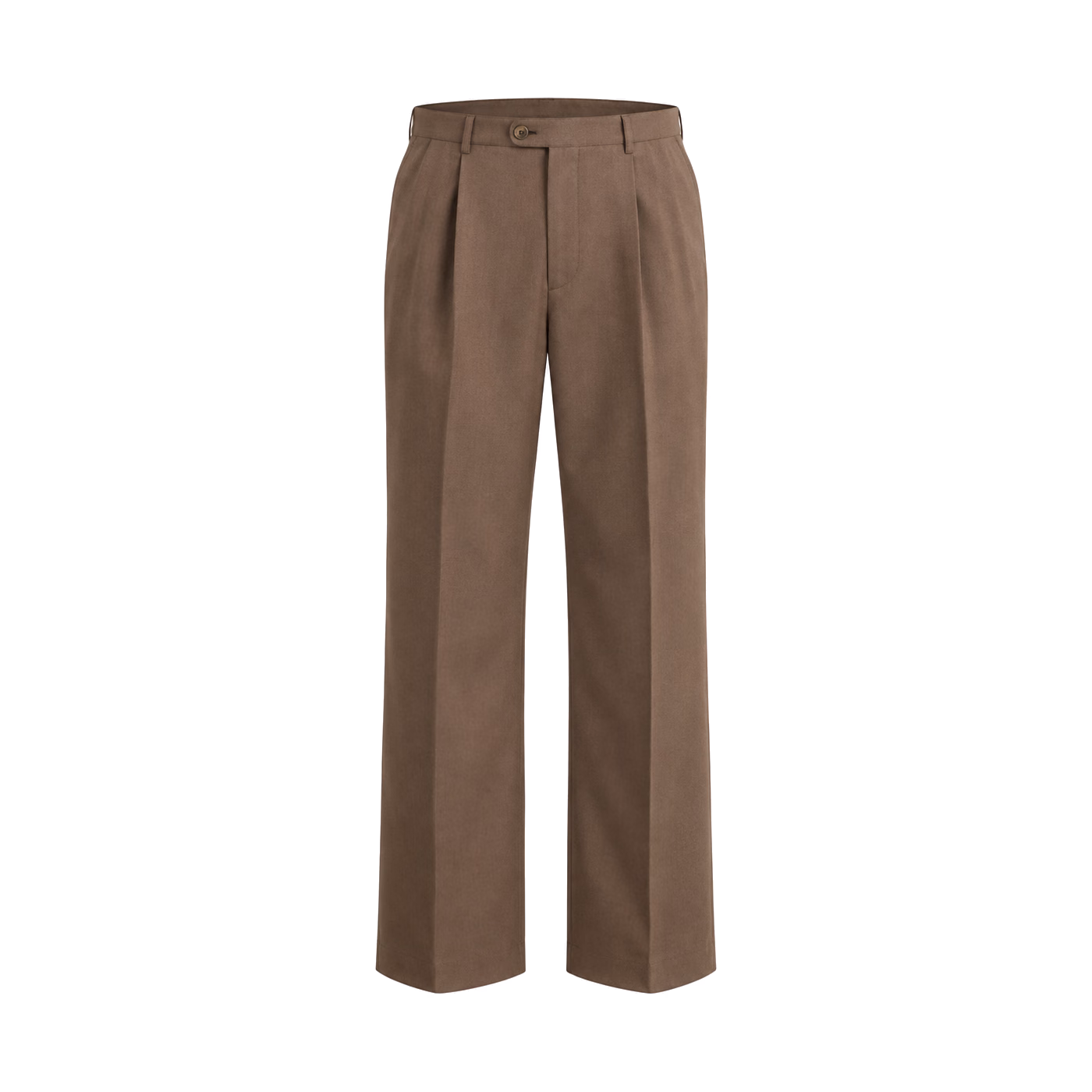 Relaxed Pleated Trousers in Mocha