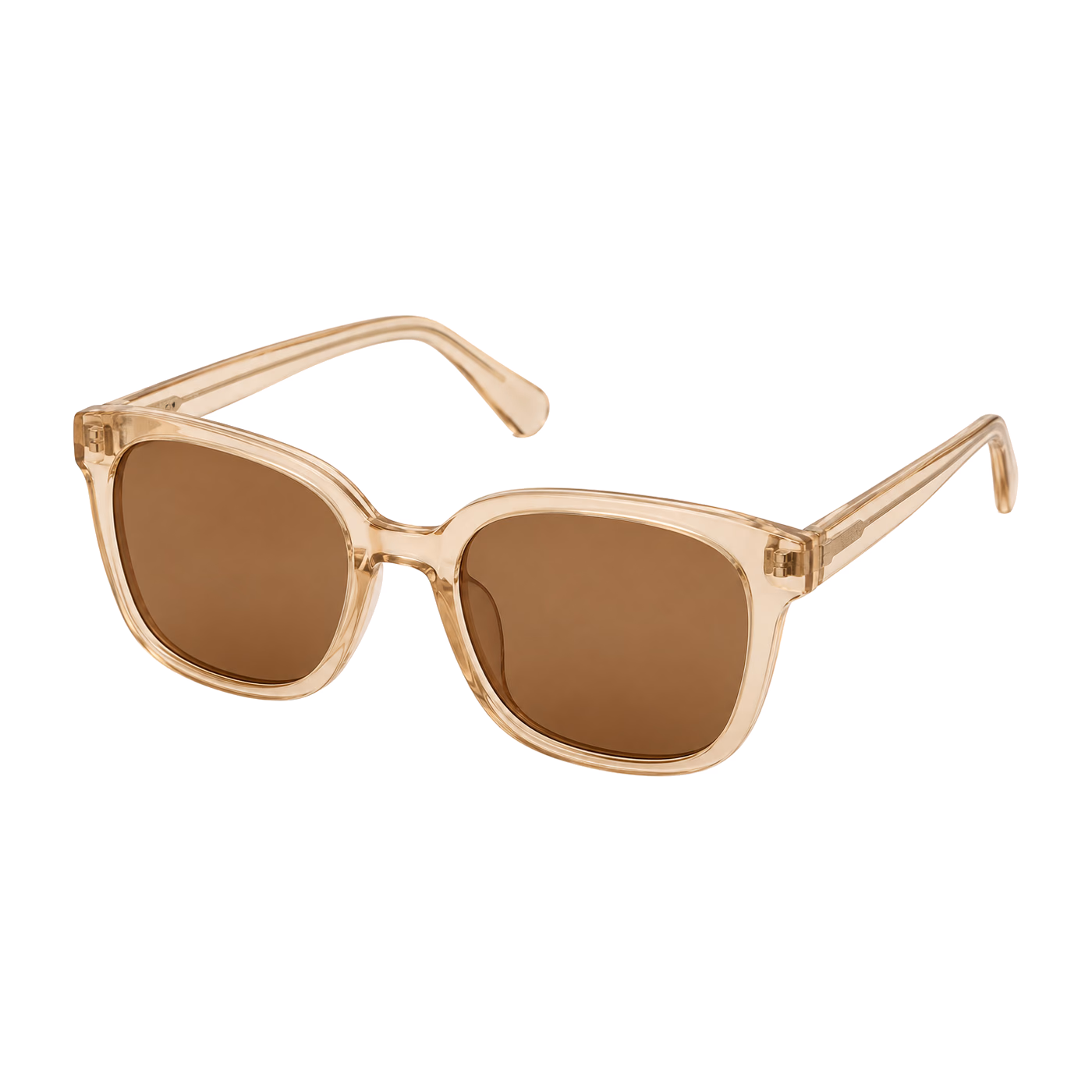 Rounded Square Sunglasses in Champagne